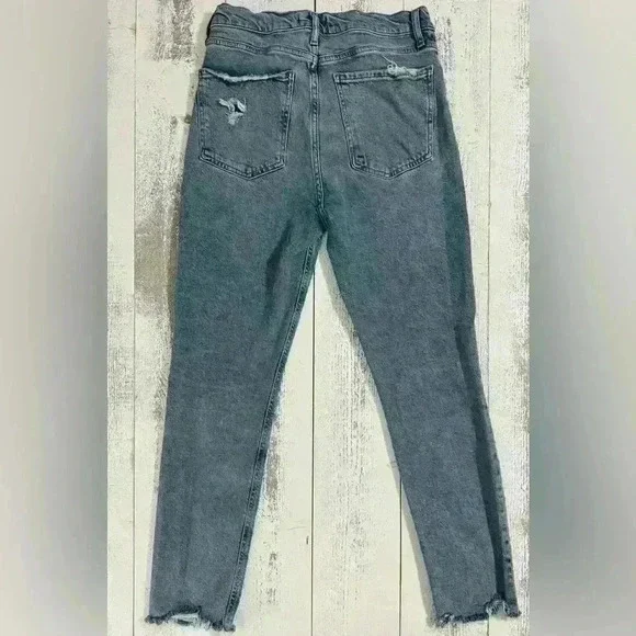 AGOLDE  REVOLVE - Nico High Rise Slim Fit Button Fly Distressed Size 27 - Picture 8 of 14